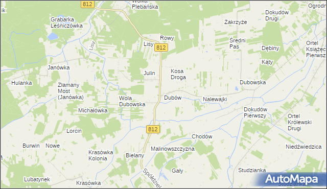 mapa Dubów, Dubów na mapie Targeo