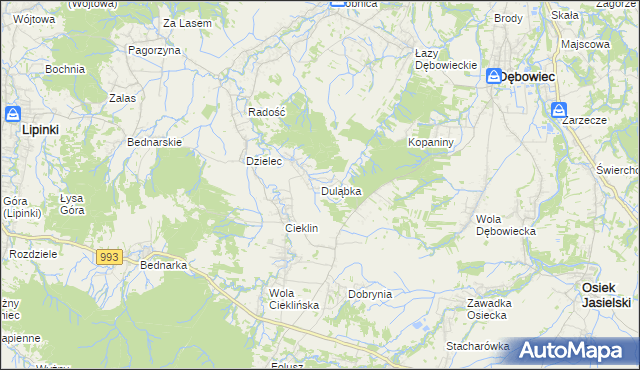 mapa Duląbka, Duląbka na mapie Targeo