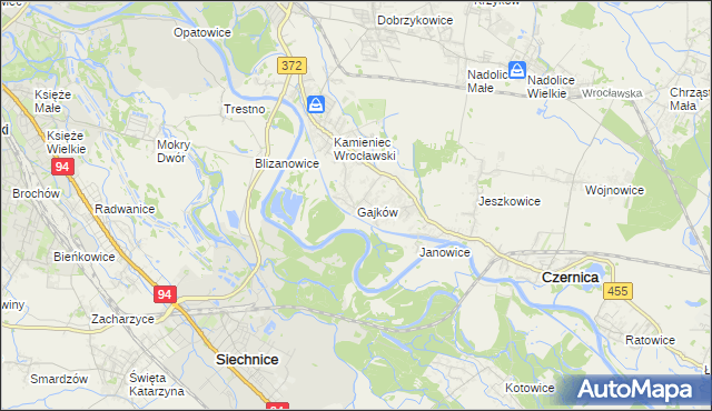 mapa Gajków, Gajków na mapie Targeo