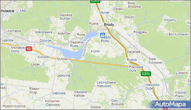 mapa Gajówka Krynki, Gajówka Krynki na mapie Targeo