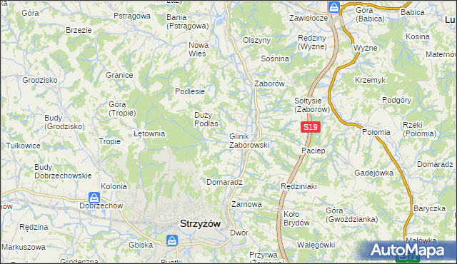 mapa Glinik Zaborowski, Glinik Zaborowski na mapie Targeo