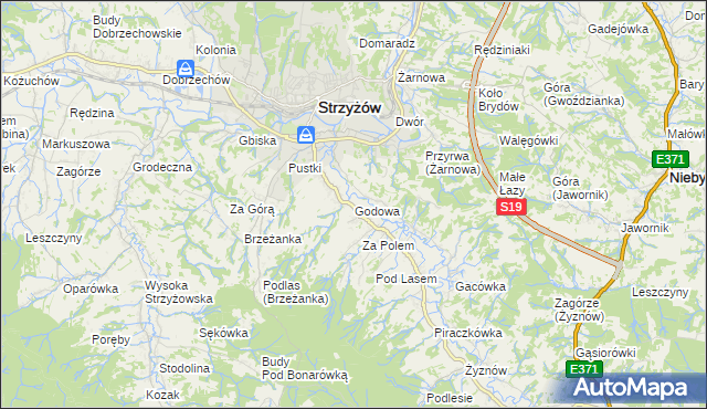 mapa Godowa, Godowa na mapie Targeo