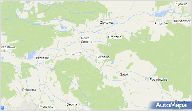 mapa Grędzina, Grędzina na mapie Targeo