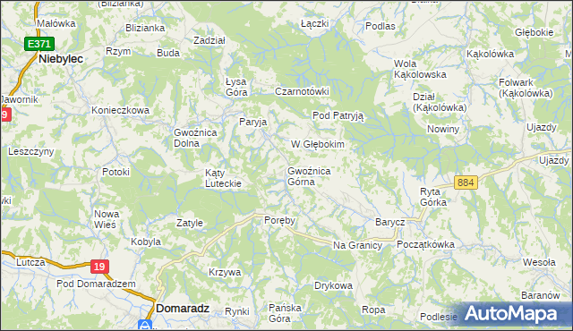 mapa Gwoźnica Górna, Gwoźnica Górna na mapie Targeo