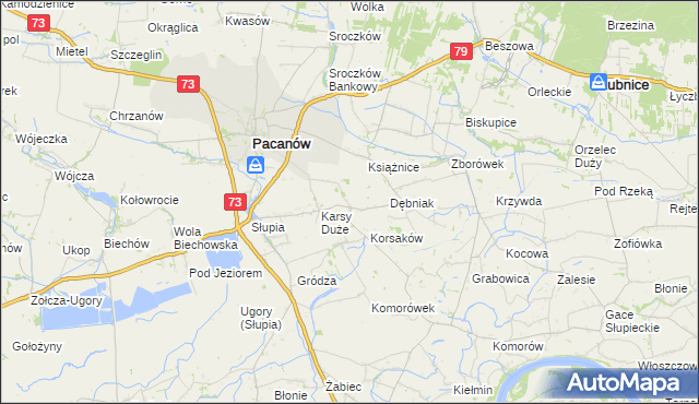 mapa Karsy Małe, Karsy Małe na mapie Targeo