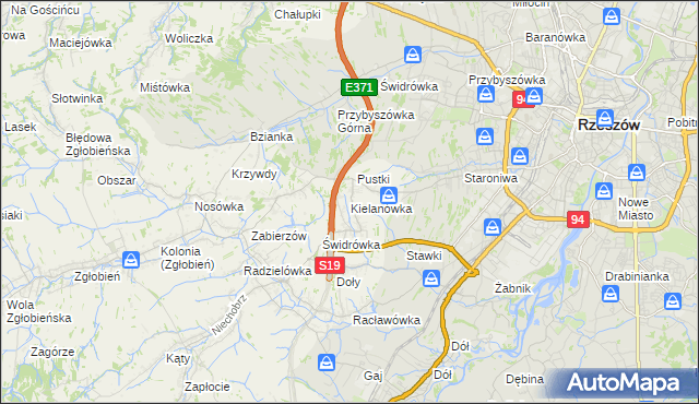 mapa Kielanówka, Kielanówka na mapie Targeo