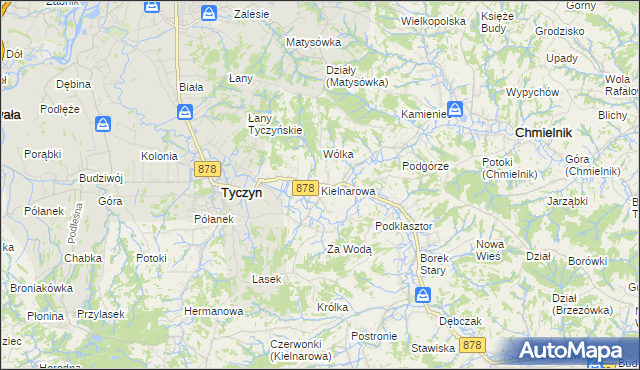 mapa Kielnarowa, Kielnarowa na mapie Targeo