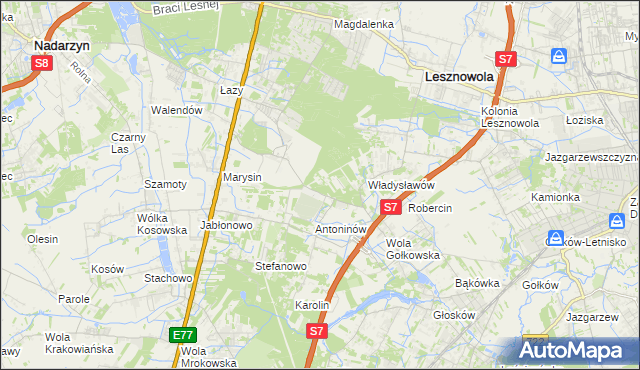 mapa Kuleszówka, Kuleszówka na mapie Targeo