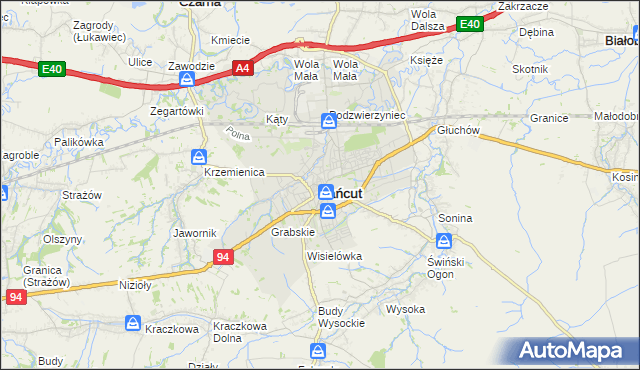 mapa Łańcut, Łańcut na mapie Targeo
