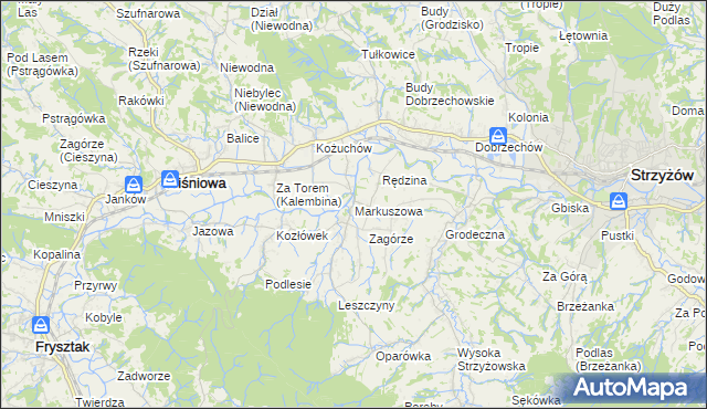 mapa Markuszowa, Markuszowa na mapie Targeo