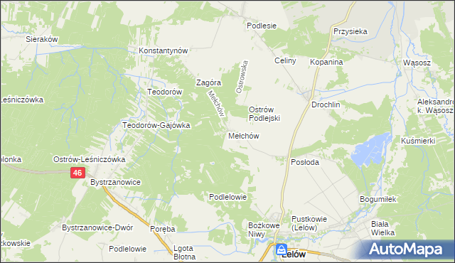 mapa Mełchów, Mełchów na mapie Targeo