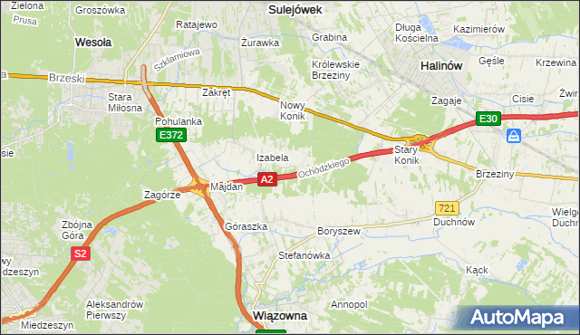 mapa Michałówek gmina Wiązowna, Michałówek gmina Wiązowna na mapie Targeo