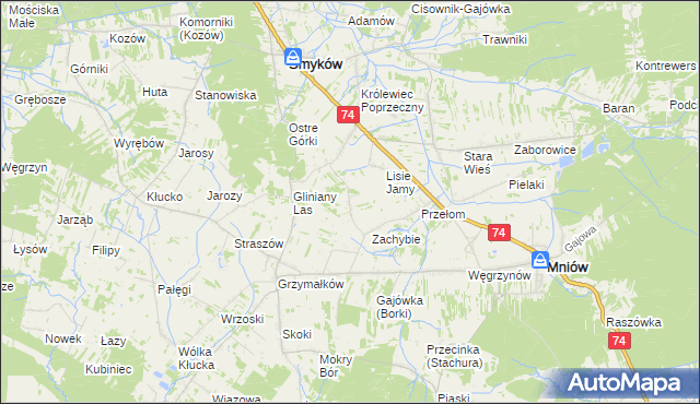 mapa Muszczarz, Muszczarz na mapie Targeo