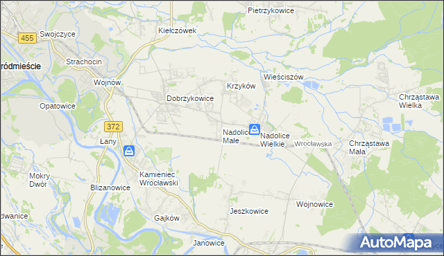 mapa Nadolice Małe, Nadolice Małe na mapie Targeo