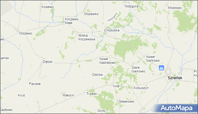 mapa Nowe Nadratowo, Nowe Nadratowo na mapie Targeo