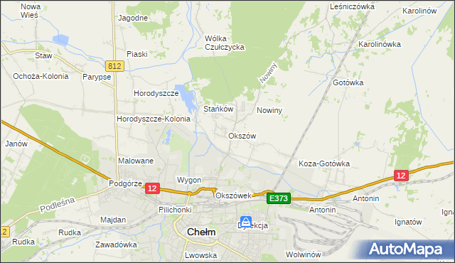 mapa Okszów, Okszów na mapie Targeo