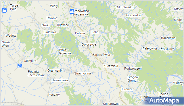 mapa Pakoszówka, Pakoszówka na mapie Targeo