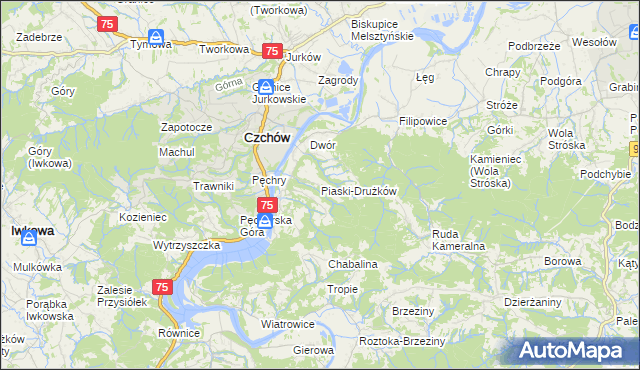 mapa Piaski-Drużków, Piaski-Drużków na mapie Targeo