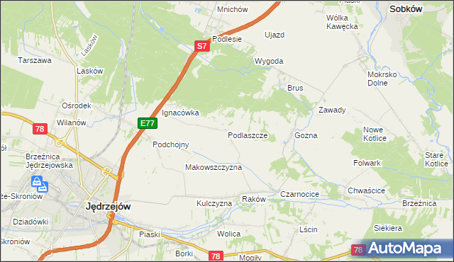 mapa Podlaszcze, Podlaszcze na mapie Targeo