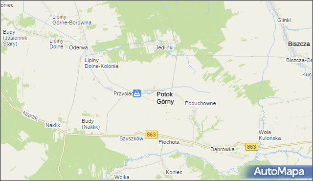 mapa Potok Górny, Potok Górny na mapie Targeo