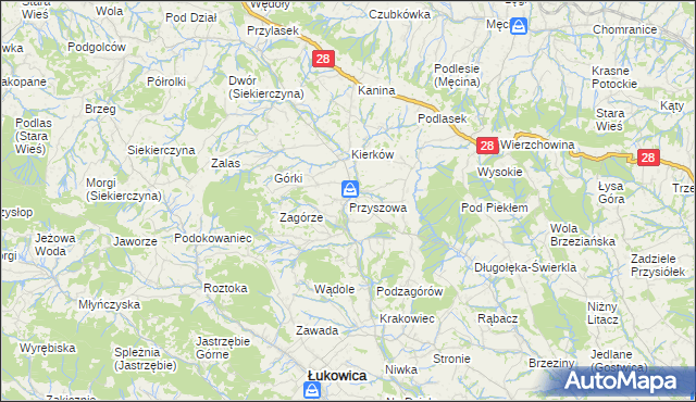 mapa Przyszowa, Przyszowa na mapie Targeo