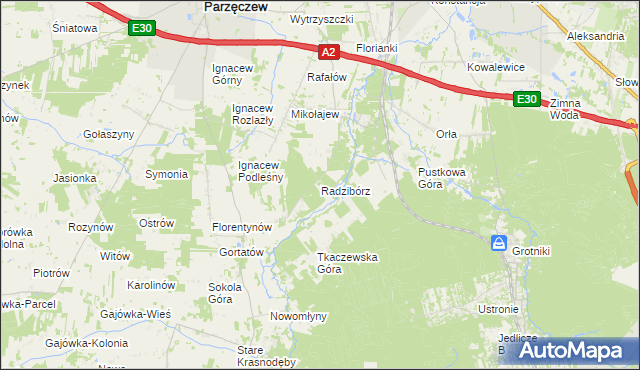 mapa Radzibórz, Radzibórz na mapie Targeo