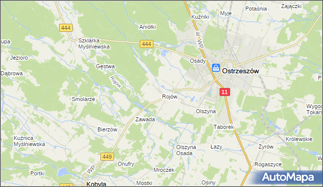 mapa Rojów, Rojów na mapie Targeo