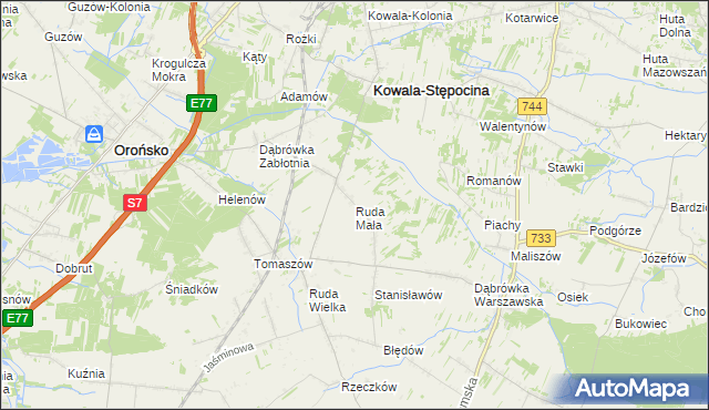 mapa Ruda Mała, Ruda Mała na mapie Targeo
