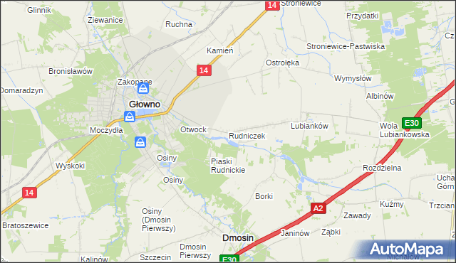 mapa Rudniczek, Rudniczek na mapie Targeo
