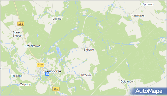 mapa Sidłowo, Sidłowo na mapie Targeo