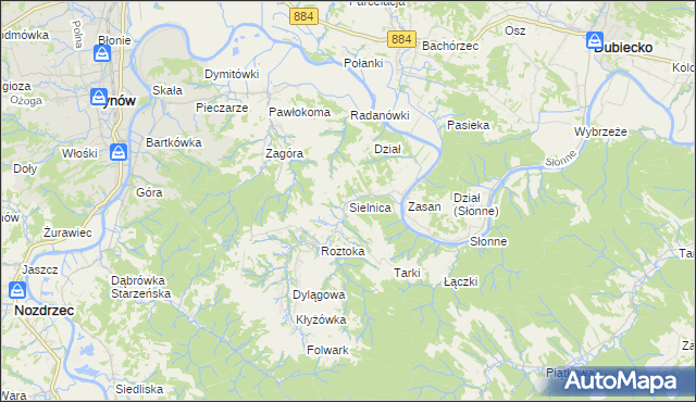 mapa Sielnica, Sielnica na mapie Targeo