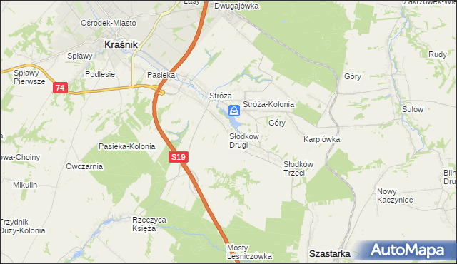 mapa Słodków Drugi, Słodków Drugi na mapie Targeo