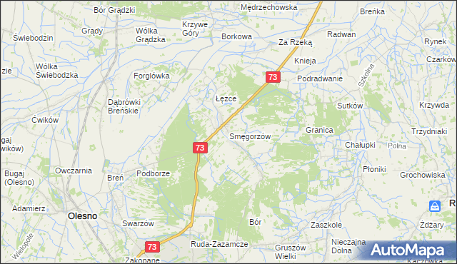 mapa Smęgorzów, Smęgorzów na mapie Targeo