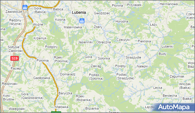 mapa Sołonka, Sołonka na mapie Targeo