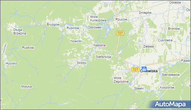 mapa Stefanków gmina Chlewiska, Stefanków gmina Chlewiska na mapie Targeo