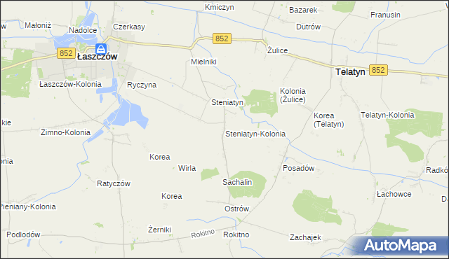 mapa Steniatyn-Kolonia, Steniatyn-Kolonia na mapie Targeo