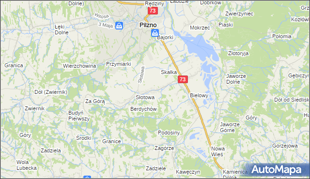 mapa Strzegocice, Strzegocice na mapie Targeo