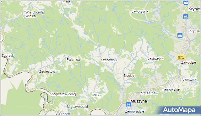mapa Szczawnik, Szczawnik na mapie Targeo