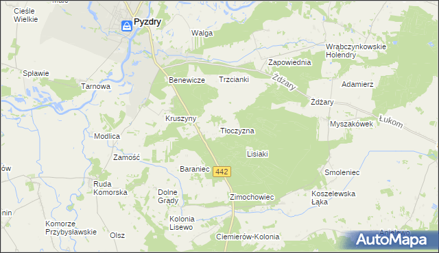 mapa Tłoczyzna, Tłoczyzna na mapie Targeo