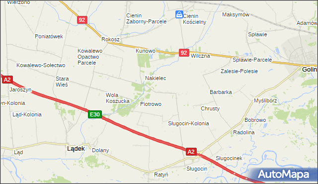 mapa Wacławów gmina Lądek, Wacławów gmina Lądek na mapie Targeo