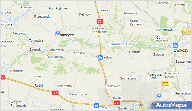 mapa Wysiadłów, Wysiadłów na mapie Targeo