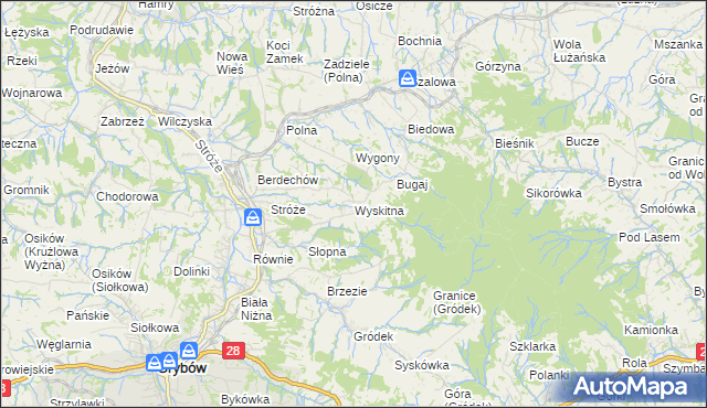 mapa Wyskitna, Wyskitna na mapie Targeo