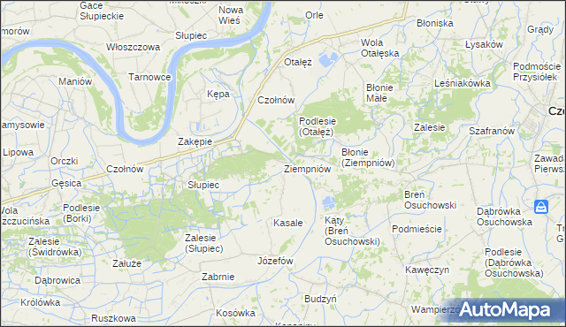 mapa Ziempniów, Ziempniów na mapie Targeo