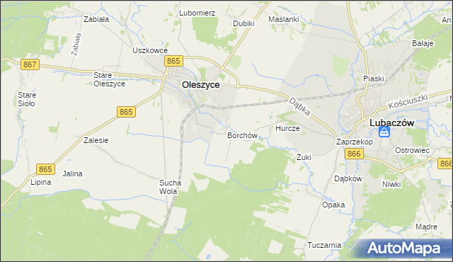 mapa Borchów, Borchów na mapie Targeo