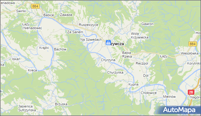 mapa Chyrzyna, Chyrzyna na mapie Targeo