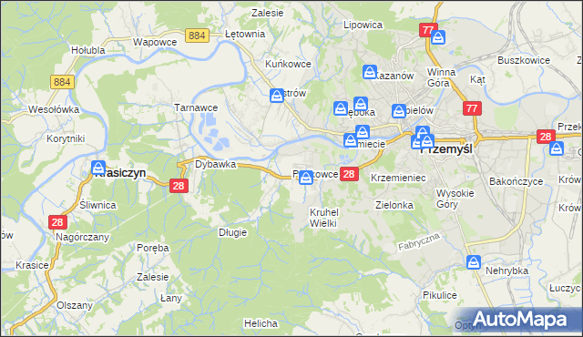 mapa Prałkowce, Prałkowce na mapie Targeo