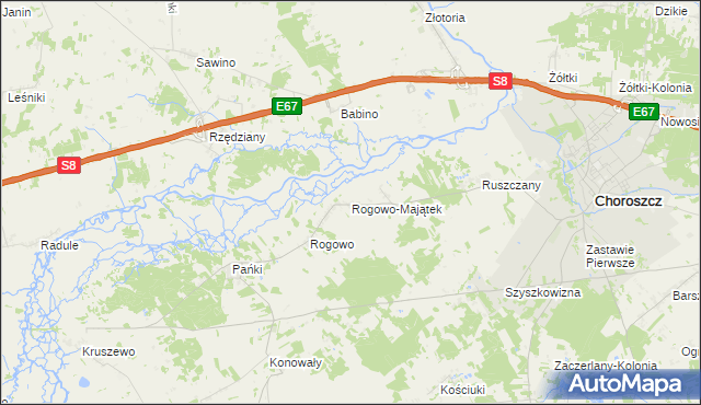 mapa Rogowo-Majątek, Rogowo-Majątek na mapie Targeo