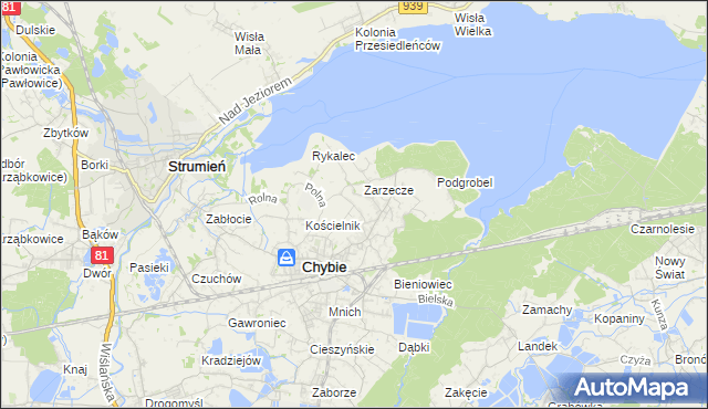 mapa Frelichów, Frelichów na mapie Targeo