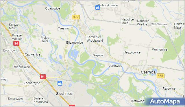 mapa Gajków, Gajków na mapie Targeo