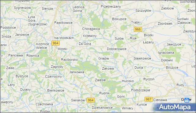 mapa Grajów, Grajów na mapie Targeo